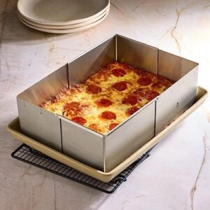 Pampered Chef Verstellbarer Backrahmen Detailansicht aus Edelstahl