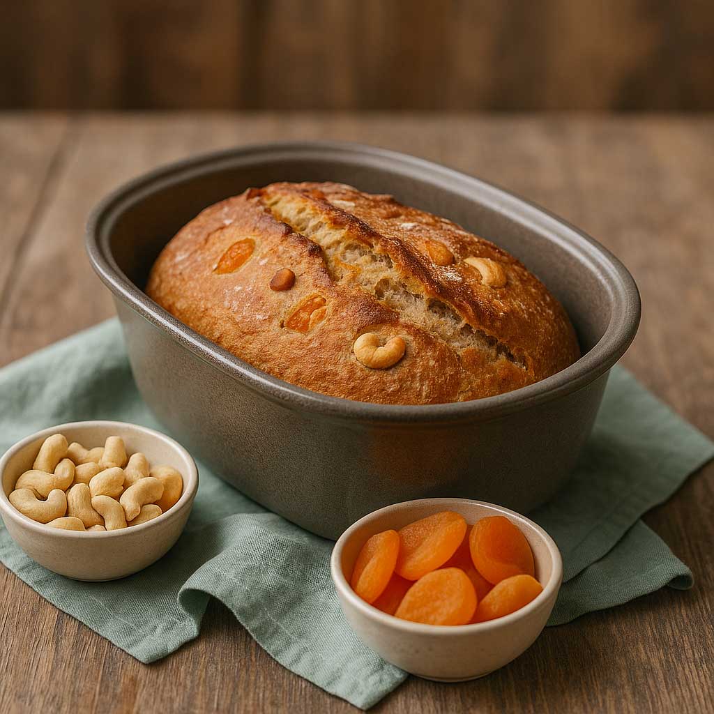 Aprikosen-Cashew-Brot Knusprig-saftig