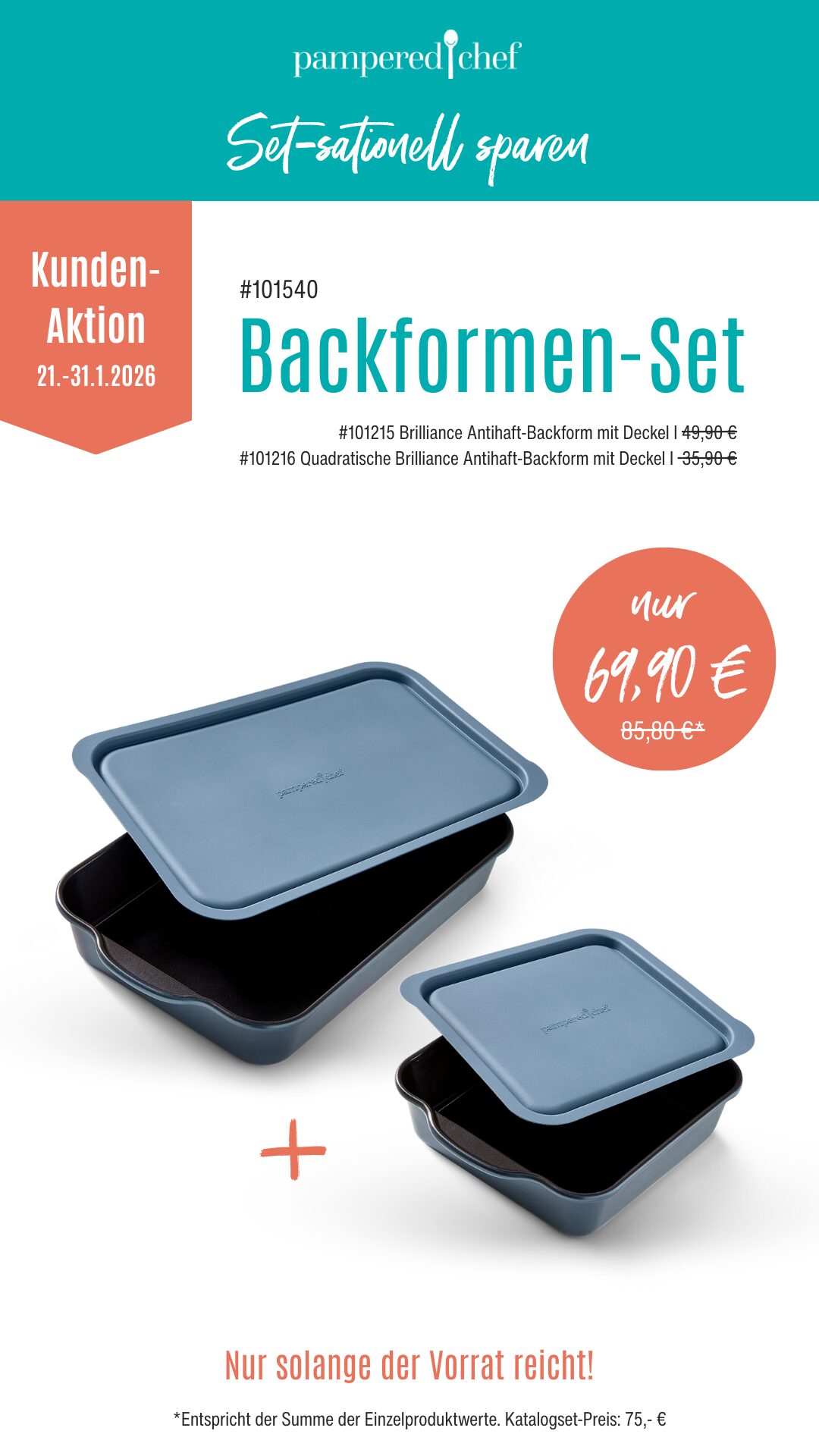 Pampered Chef Brilliance-Backformen Set Angebot