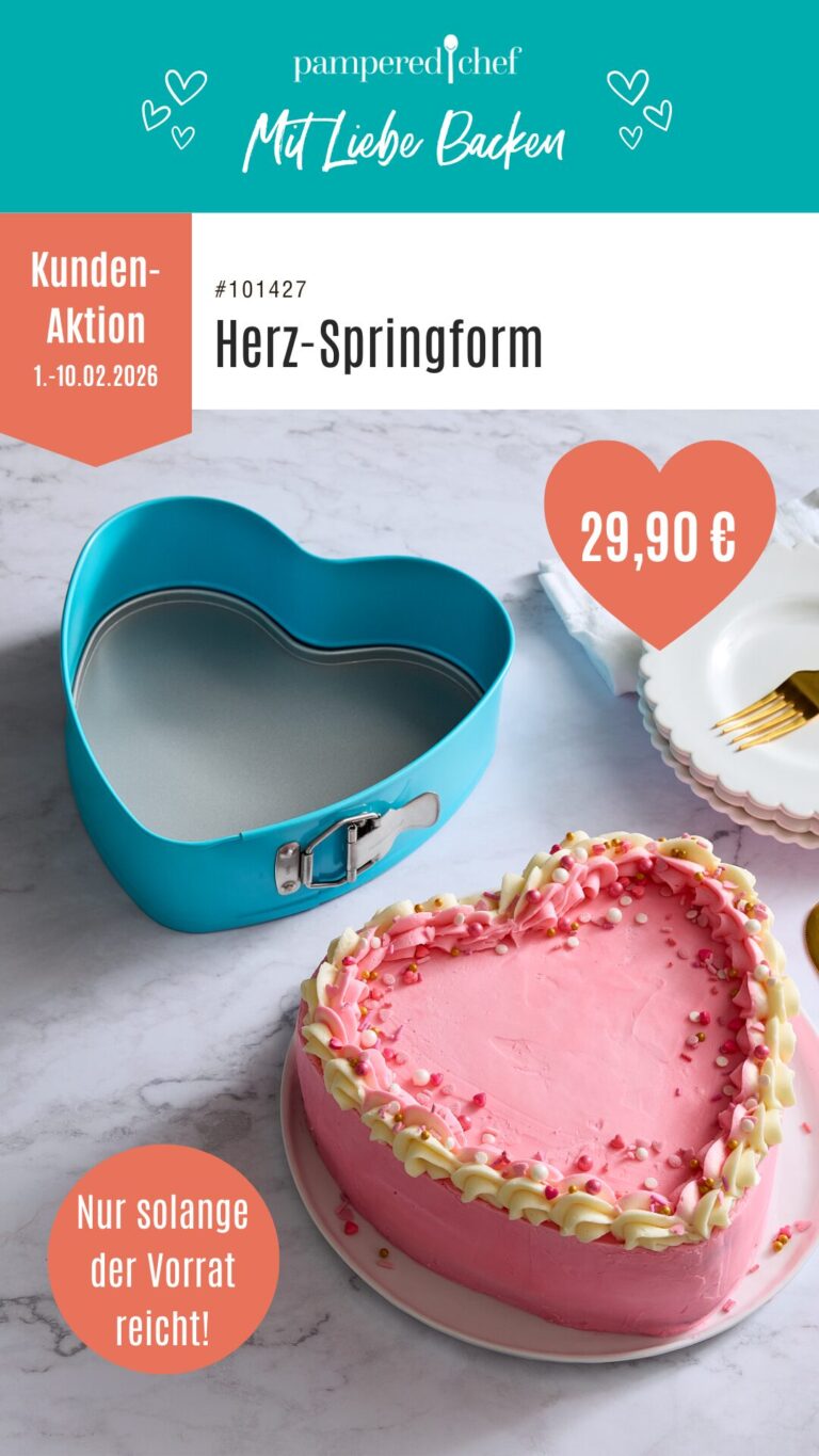 Pampered Chef Herz-Springform echtes Herzstück